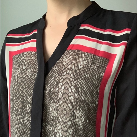 INC geometric snake print tab sleeve tunic - Picture 8 of 8